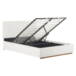 Pat cu somieră si spaţiu de depozitare 160x200, alb, NUVOLA - imagine 3