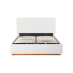 Pat cu somieră si spaţiu de depozitare 180x200, alb, NUVOLA - imagine 5