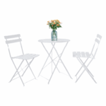 Set grădină 1+2, alb, oţel, OBAX