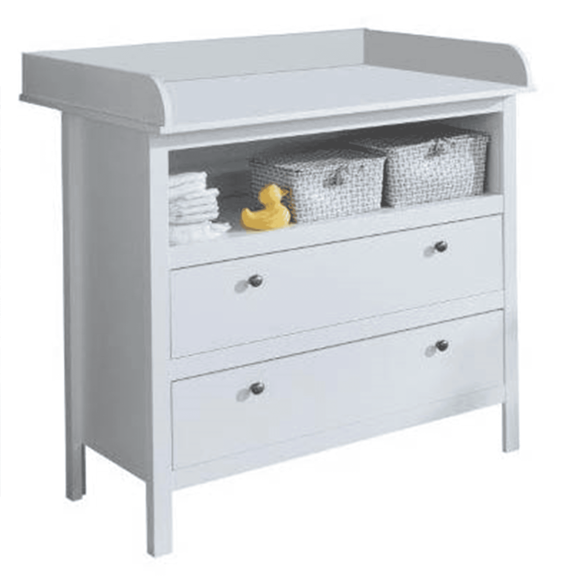 olje-pp-01 Comodă cu masă de înfăşat 2S, alb, OLJE - imagine 1