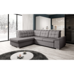 Canapea extensibilă, gri-maroniu, stânga, OREO ROH - imagine 3