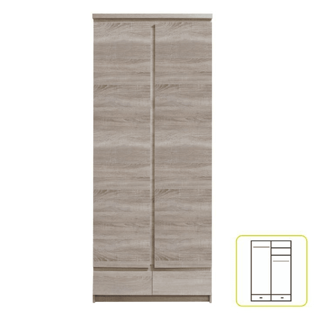 panama-skrina Dulap 2D2S, stejar sonoma, PANAMA Typ 01 - imagine 1