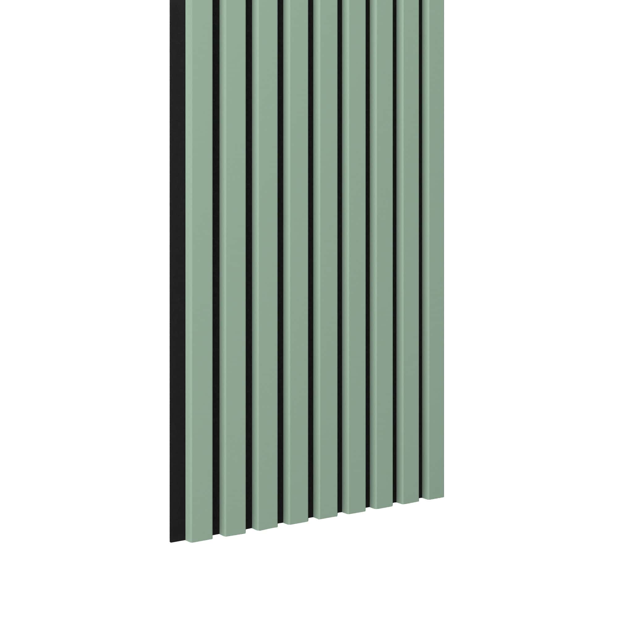 panel-400x2600_szalwia Riflaj MDF decorativ LDA PREMIUM de tip Panou Acustic, Verde Salvie, 260x40 cm Mob360 - imagine 1