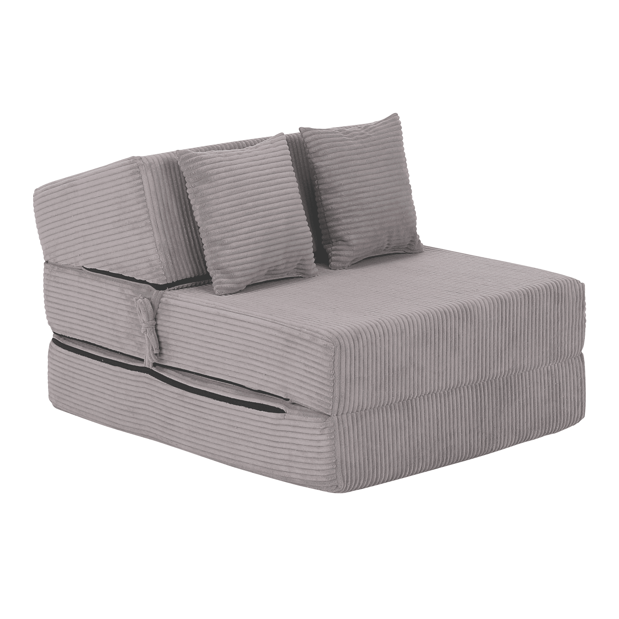 pelos-skl-matrac-lincoln-86-01 Saltea pliabilă/fotoliu extensibil, 2 in 1, gri, PELOS - imagine 1