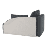 Canapea extensibilă, material textil gri-negru, stânga, LAUREL - imagine 4