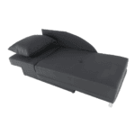 Canapea extensibilă, material textil gri-negru, stânga, LAUREL - imagine 5