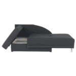 Canapea extensibilă, material textil gri-negru, stânga, LAUREL - imagine 9