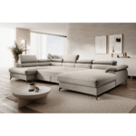 Canapea extensibilă, bej, stânga, POLY ROH U - imagine 6