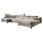 Canapea extensibilă, bej, stânga, POLY ROH U - imagine 8