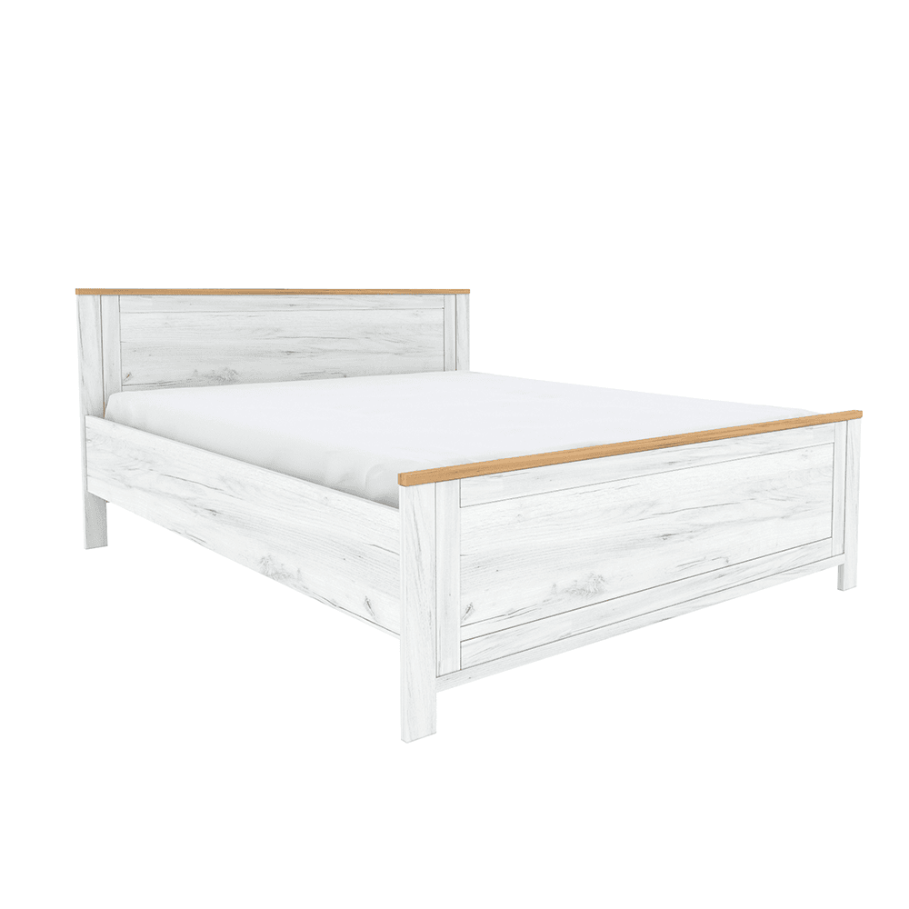 postel-160-200-01 Pat Z2 160x200, stejar craft auriu / stejar craft alb, SUDBURY - imagine 1