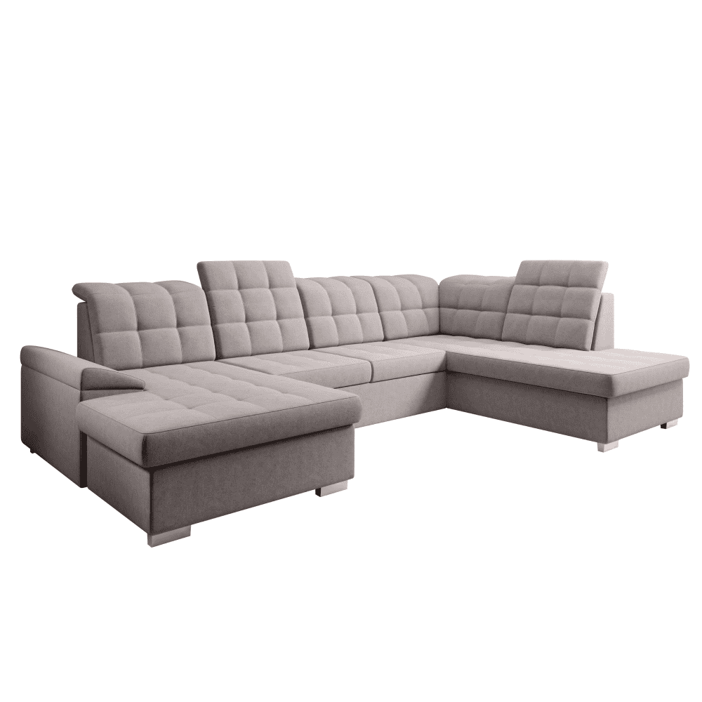 prava-oreo-u-up Canapea extensibilă, gri-bej Taupe, dreapta, OREO U - imagine 1