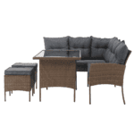 Set de grădină din ratan, culoare naturală / gri deschis, RANDI - imagine 3