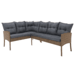 Set de grădină din ratan, culoare naturală / gri deschis, RANDI - imagine 8