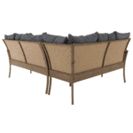 Set de grădină din ratan, culoare naturală / gri deschis, RANDI - imagine 9