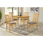 Set sufragerie 1+4, stejar sonoma deschis/maro închis, ROIS SET - imagine 4