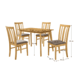 Set sufragerie 1+4, stejar sonoma deschis/maro închis, ROIS SET - imagine 2