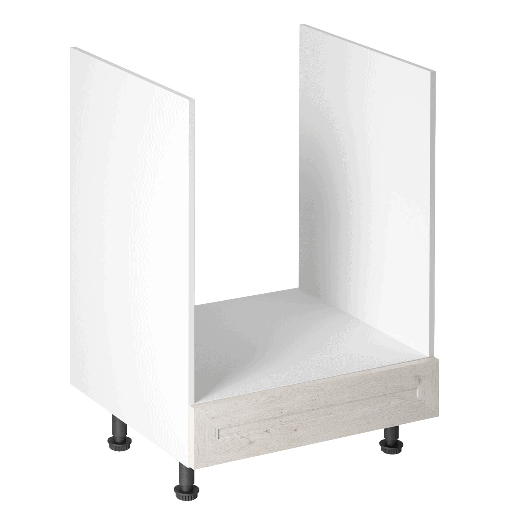 royal-d60zk-min Dulap inferior pentru aragaz, alb/pin nordic, ROYAL D60ZK - imagine 1