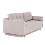 Canapea extensibilă, roz antic textil Queens, AURELIA - imagine 3