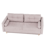 Canapea extensibilă, roz antic textil Queens, AURELIA - imagine 6