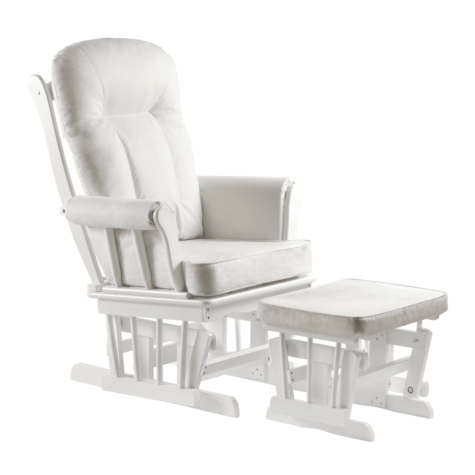 saford-kreslo-relax-krem-biela-01 Scaun balansoar cu suport pentru picioare, alb/crem, SAFORD - imagine 1