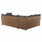 Set de grădină din ratan, gri-maro/maro deschis, SAGIR - imagine 4