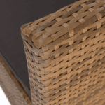 Set de grădină din ratan, gri-maro/maro deschis, SAGIR - imagine 9