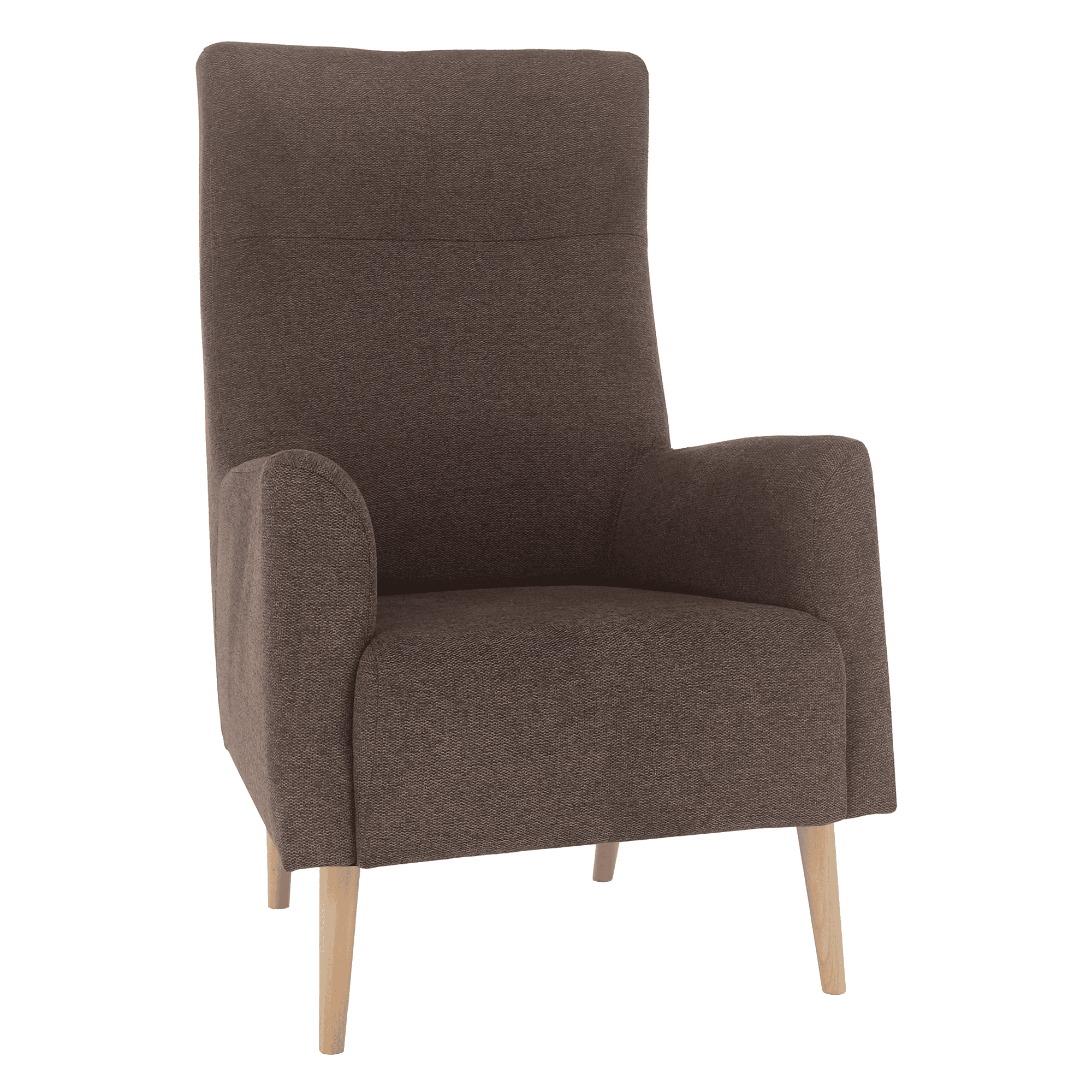 samy-01 Fotoliu cu urechi, maro/ fag, SAMY - imagine 1