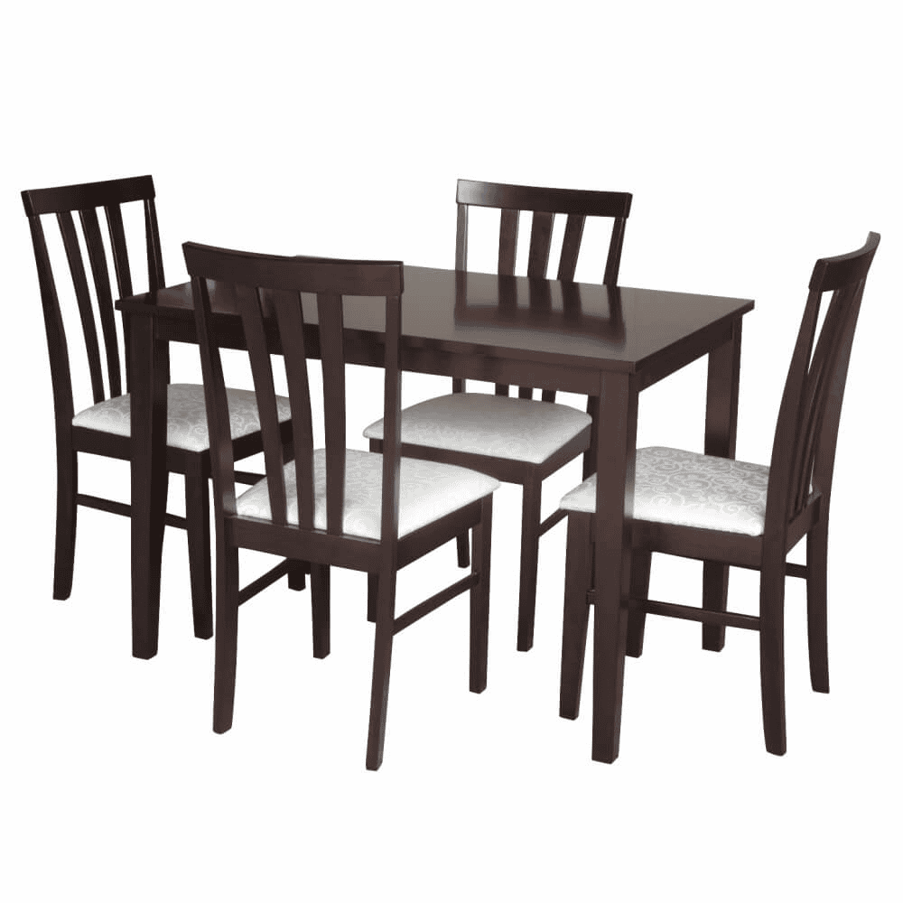 set-jedalensky-wenge-leslie-hlavna Set dining, wenge/material textil crem, LESLIE NEW 1+4 - imagine 1