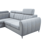 Canapea extensibilă, gri deschis, stânga, KORIO L - imagine 4