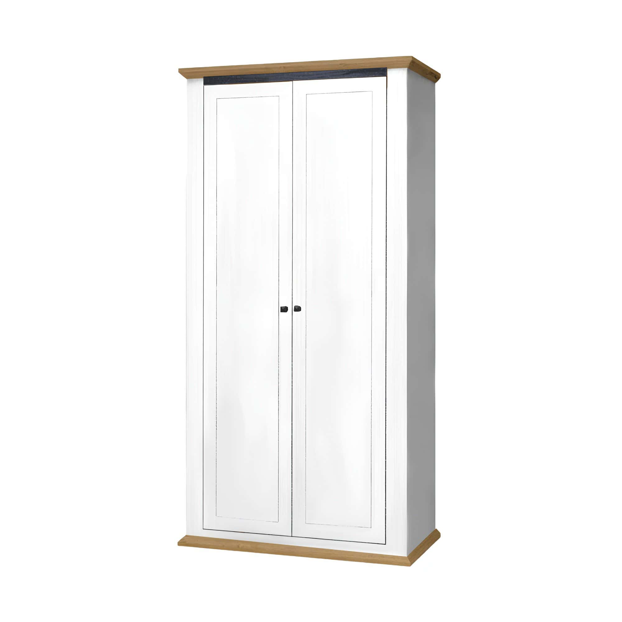 skrina Dulap combinat MZ2, alb / stejar grand, LEON - imagine 1