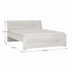 Set dormitor, (dulap, pat 160x200, 2x noptieră), alb craft, ANGEL - imagine 3