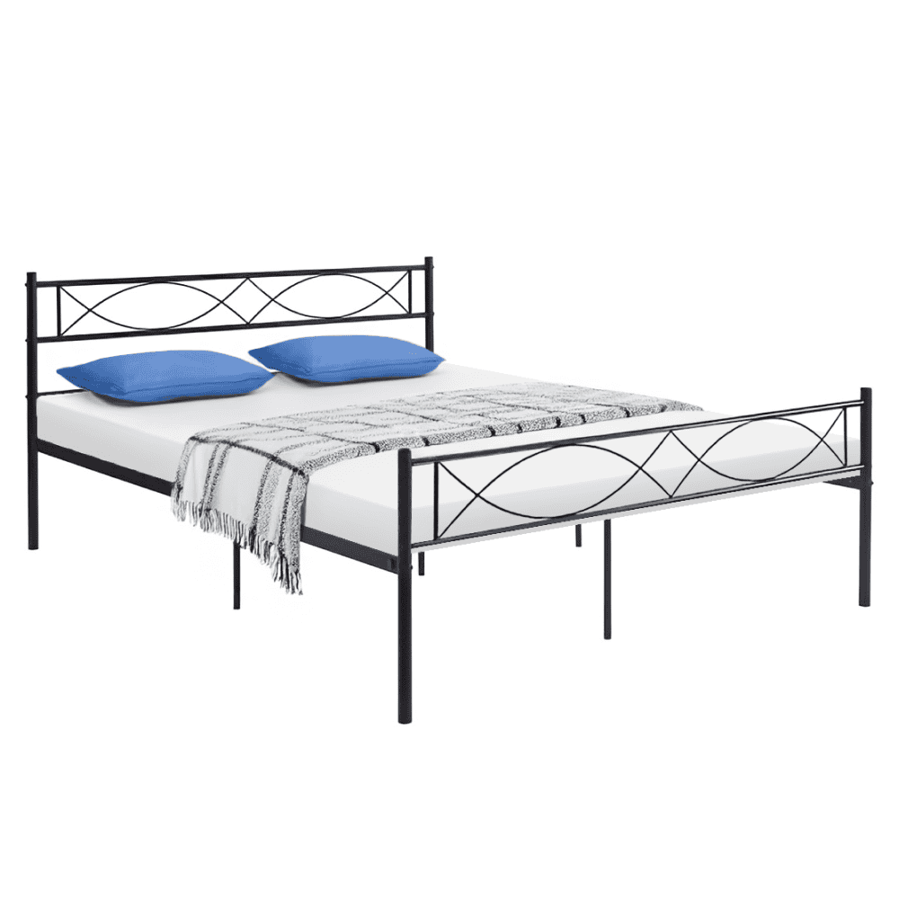 stelvia-postel-cierna-dod-03 Pat metalic cu somieră, 180x200, negru, STELVIA - imagine 1