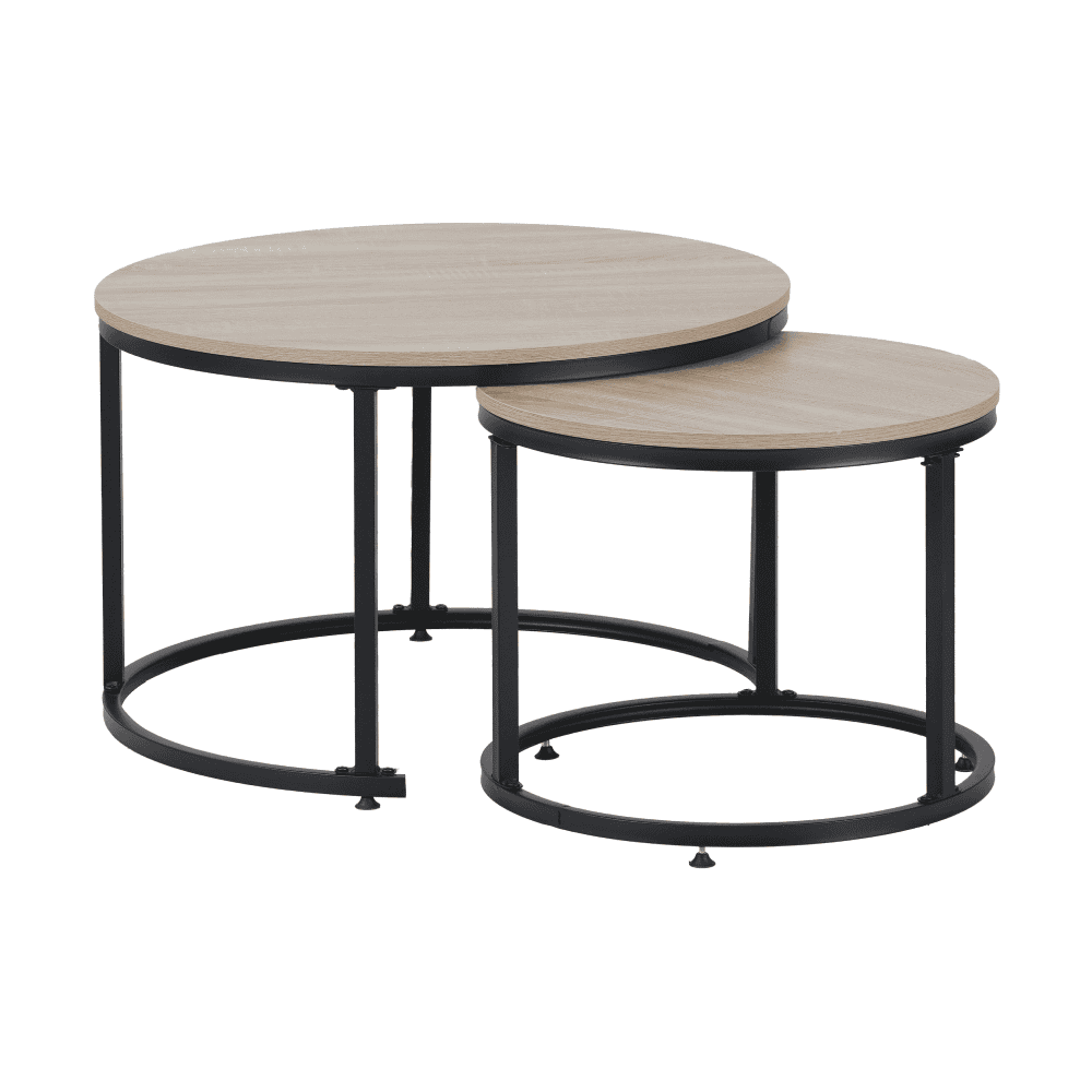 tarni-konf-stolik-set-02 Măsuţe de cafea, set de 2 buc., stejar sonoma/negru, TARNI - imagine 1