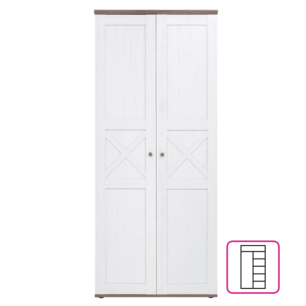 teina-spalnovy-set-skrina-szf2d007-06-01 Dulap, pin canyon/stejar sonoma trufel, TEINA SZF2D006 - imagine 1