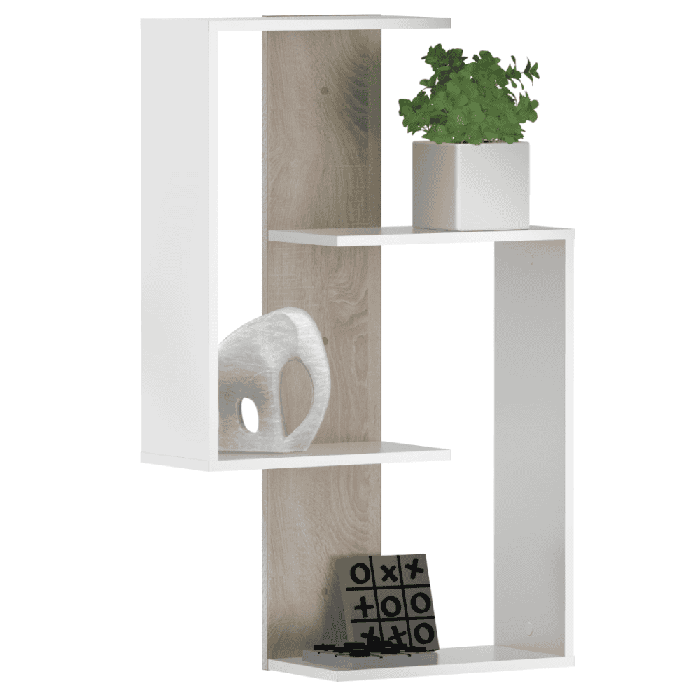 valpa-polica-o-biela-04 Poliţă suspendată stejar alb/sonoma, VALPA - imagine 1