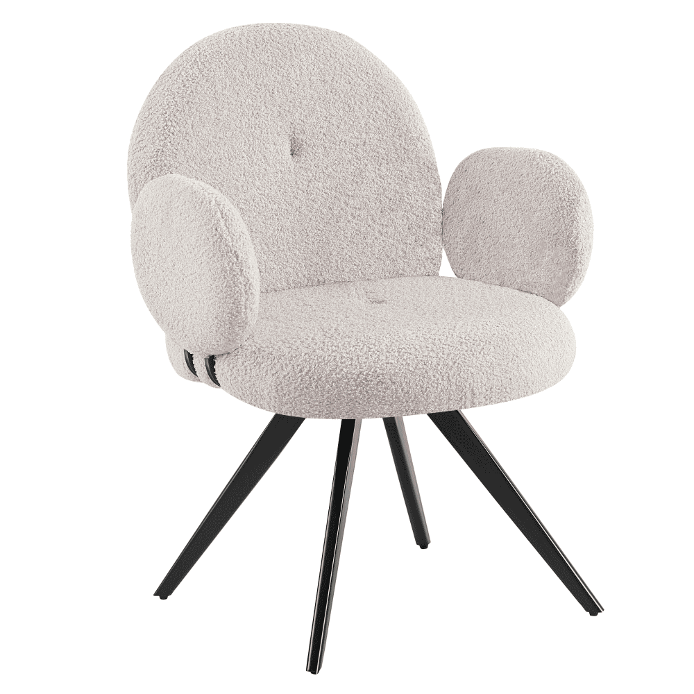 vasala-kreslo-siva-01 Scaun pivotant, gri deschis/negru, VASALA - imagine 1