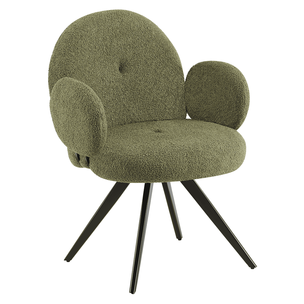 vasala-kreslo-zelena-01 Scaun pivotant, verde/negru, VASALA - imagine 1