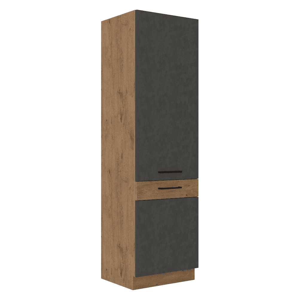 vega-60-dk-210-2f-dod Dulap înalt, gri mat/stejar lancelot, VEGA 60 DK-210 2F - imagine 1