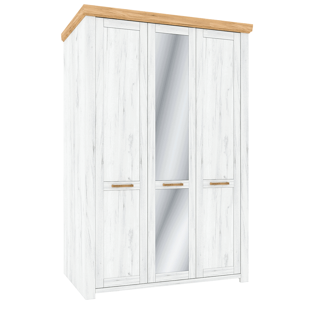 vesiakova-skrina-h-01 Dulap cu spaţiu pt. umeraşe H, stejar craft auriu / stejar craft alb, SUDBURY - imagine 1