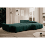 Set canapea universală, smarald, VEZAN ROH - imagine 4