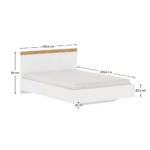 Pat, 120x200, alb / stejar Wotan, VILGO - imagine 3