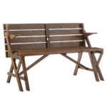 Masă de grădină/bancă, 2în1, maro, ZAGIR - imagine 7