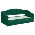 Pat cu spaţiu de depozitare, 90x200, ţesătură Velvet catifea, ZASKA - imagine 4