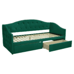 Pat cu spaţiu de depozitare, 90x200, ţesătură Velvet catifea, ZASKA - imagine 5