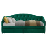 Pat cu spaţiu de depozitare, 90x200, ţesătură Velvet catifea, ZASKA - imagine 6