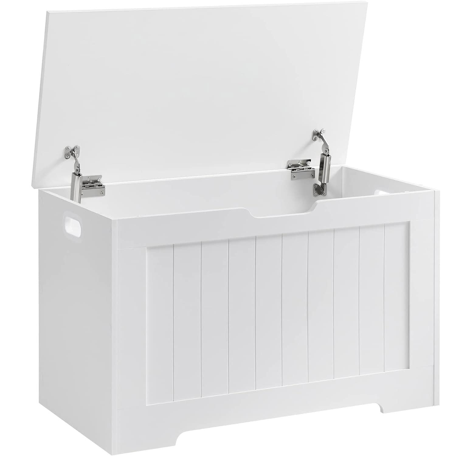 0002 VASAGLE Banca cu spatiu depozitare, pentru hol sau dormitor, din PAL, 76x40x48cm, alb Mob360 - imagine 1