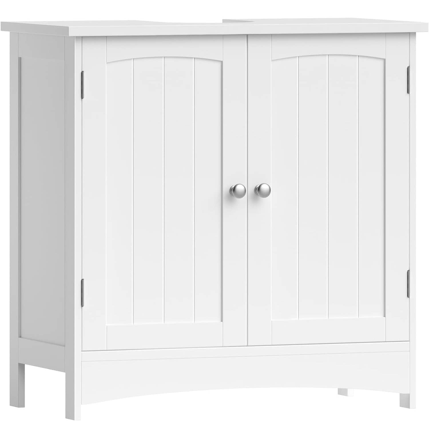 01-114 VASAGLE Dulap baie baza lavoar, cu 2 usi, 2 rafturi, alb 60x60x30 cm, alb Mob360 - imagine 1