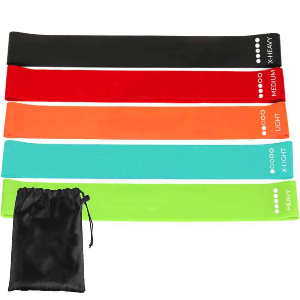 01-5 Set 5 benzi elastice latex, , multicolor, 5 trepte dificultate Mob360 - imagine 1