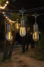 Ghirlanda luminoasa, LED, model Ariane, 10 becuri, 600cm, incarcare solara, lumina alb cald Mob360