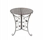 Set mobilier gradina metalic Madison, masa 60x60x70 cm si 2 scaune 40x40x94 cm, stil vintage, bronz Mob360 - imagine 8